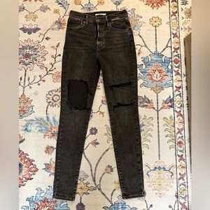 Levi’s first Distressed Black Skinny Jeans